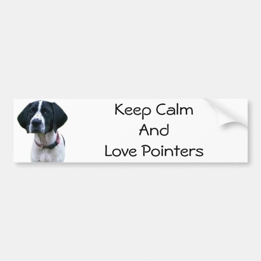 Pointer Love Bumpersticker (Voorkant)