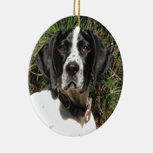 Pointer Love Keramisch Ornament (Rechts)