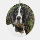 Pointer Love Keramisch Ornament (Links)