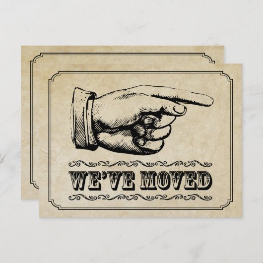  Pointer Moving Announcement Briefkaart (Voorkant / Achterkant)