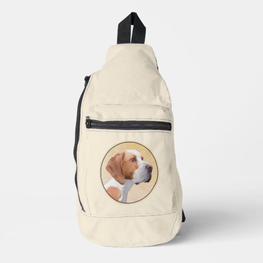 Pointer Schilderij Engels Schattigee originele Pet Sling Bag (Voorkant)