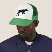 Pointer Silhouette Trucker Hat Pet (In situ)