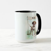Pointer Waterverf Gepersonaliseerde Hond Mok (Voorkant rechts)