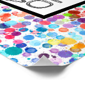 pointes colorées citation poster bonnes vibes seul (Coin)