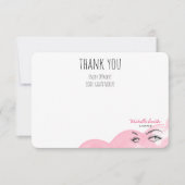 Pointes de maquillage Merci rose Qr Code remise (Devant)