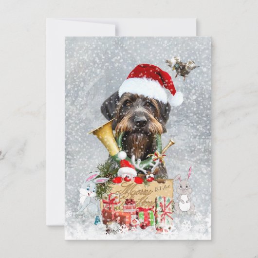 Pointeur À poils durs allemand, carte de chasse de (Devant)