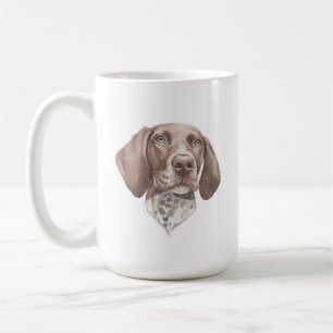 Pointeur allemand à poing court Mug   15 oz