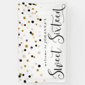 Pointeur Confetti moderne Sweet sixteen Bannière d (Vertical)