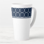 Pointeurs Latte Mug Navy et White (Angle droit)