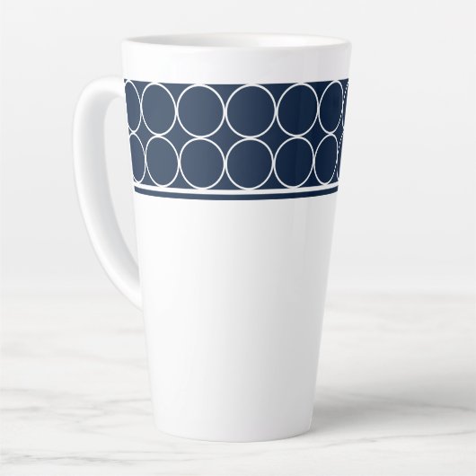 Pointeurs Latte Mug Navy et White (Angle gauche)