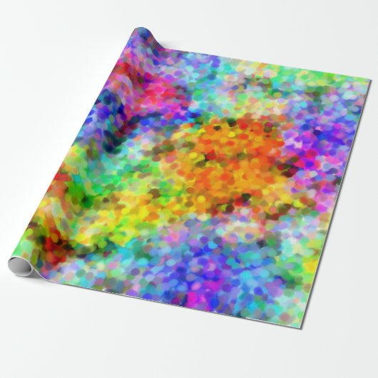 Pointillism Chakra Cadeaupapier (Uitgerold)