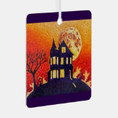 Pointillism Halloween Metalen Ornament (Voorkant Rechts)