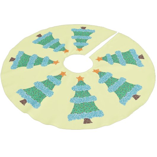 Pointillism Kerstbomen Boom Bot Kerstboom Rok (Gekanteld)