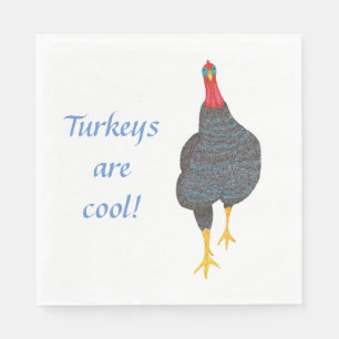 Pointillism Turkeys zijn Cool Thanksgiving Napkins Servet