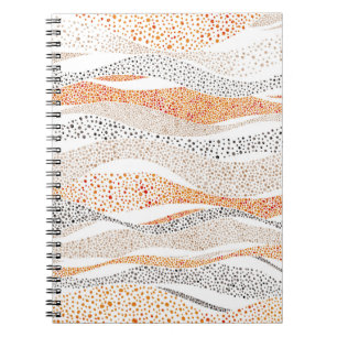 Pointillism Wavy Polka: Schattige Doodle Textiel Notitieboek