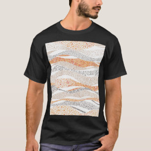 Pointillism Wavy Polka: Schattige Doodle Textiel T-shirt