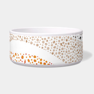 Pointillism Wavy Polka: Schattige Doodle Textiel Voerbakje