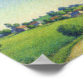 Pointillisme Dorpslandschap Poster (Hoek)