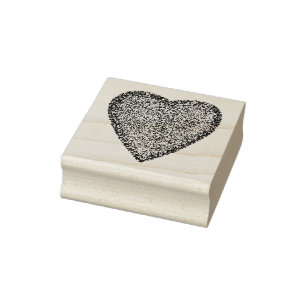 Pointillisme Hart Rubber Stamps Rubberstempel