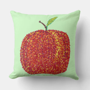 Pointillisme Tout Ripe Pomme Jeter Oreillers