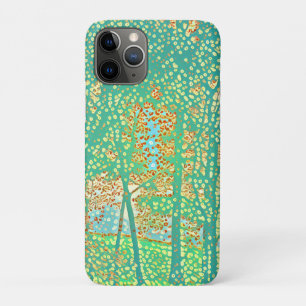 Pointillist bomen iPhone 11 pro hoesje