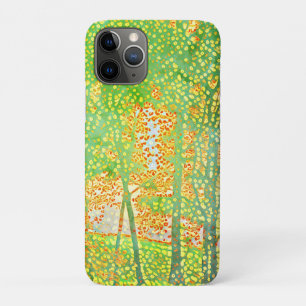 Pointilliste arbres Coque-Mate coque iphone
