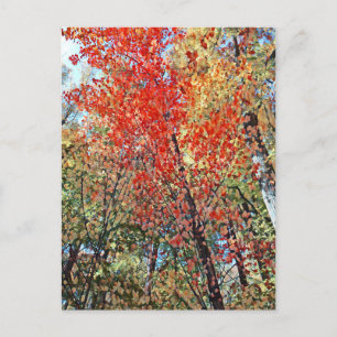 pointillistisch bos briefkaart