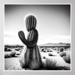 Pointing Cactus - Kunstdruk Poster