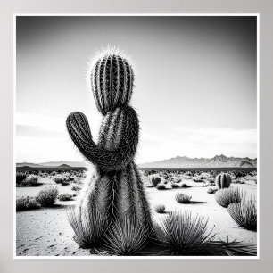 Pointing Cactus - Kunstdruk Poster