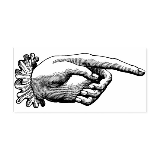  Pointing Hand rubberen stempel (Afrduk)