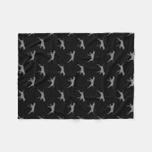 Pointing Pointer Dog Silhouettes Pattern Fleece Deken (Voorkant (Horizontaal))