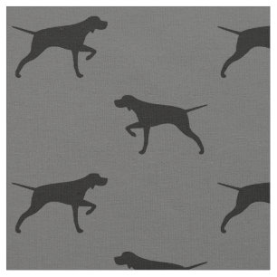 Pointing Pointer Dog Silhouettes Stof