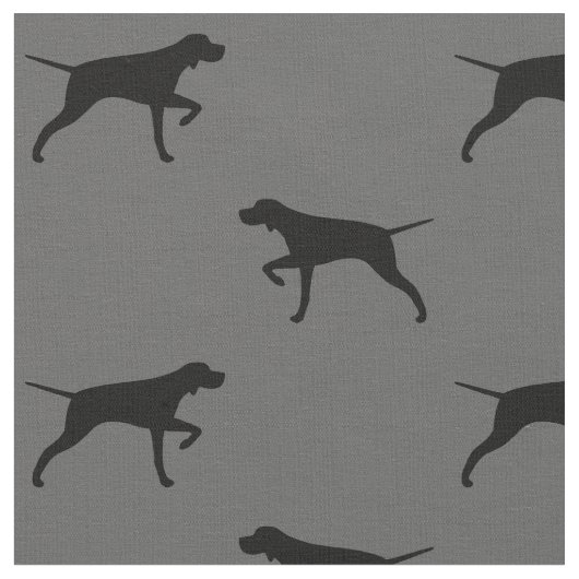 Pointing Pointer Dog Silhouettes Stof (Close Up)