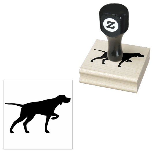 Pointing Pointer Hondenras Silhouette Rubber Stamp Rubberstempel (Gestempeld)