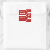 Pointing vers l'amour Sauvez les Stickers Date (Sac)