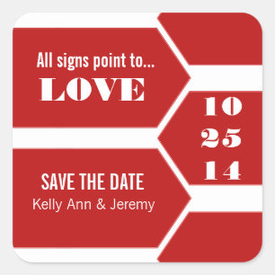 Pointing vers l'amour Sauvez les Stickers Date