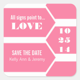 Pointing vers l'amour Sauvez les Stickers Date
