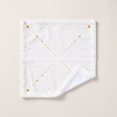 Points 2 de l'espace infini - Blanc et Or - (Gant de toilette)