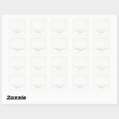 Points à huile blanc et or Stickers de mariage mod (Feuille)