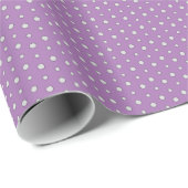 Points argentés sur papier cadeau violet (Coin rond)