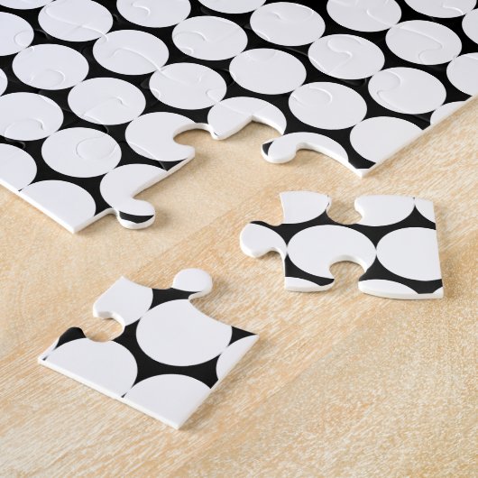 Points blancs/Arrière - plan noir Puzzle frustrant (Côté)