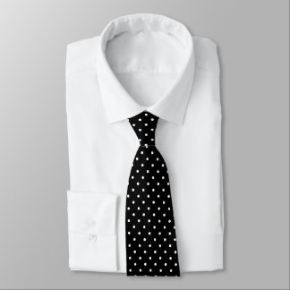 Points blancs Polka Cravate noire