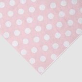 Points blancs sur le papier de soie de soie rose (Détail)