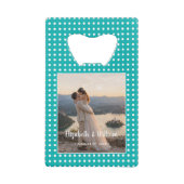 Points blancs sur sarcelle – Mariage personnalisé (Dos)