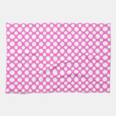 Points blancs sur serviette de cuisine rose (Horizontal)