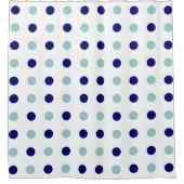 Points bleu clair et foncé Rideau de douche (Devant)