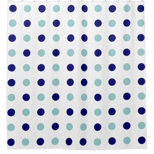 Points bleu clair et foncé Rideau de douche (Devant)