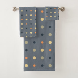 points bleu, jaune et orange
