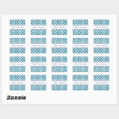 Points bleus Baby shower Favoriser les autocollant (Feuille)