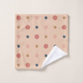 Points bleus, bleus et or (Gant de toilette)
